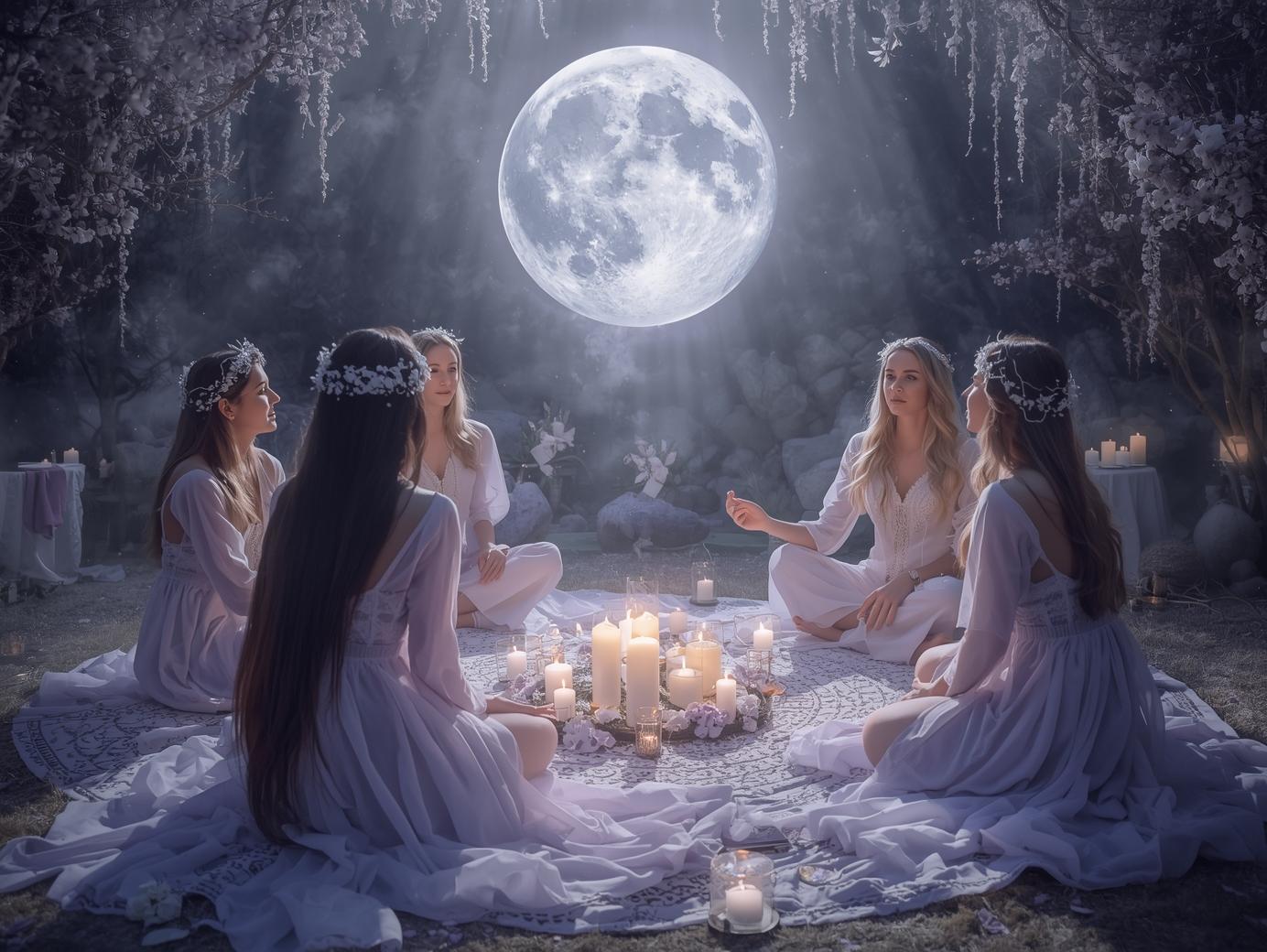 Holdpapnő kör, nők ünneplése